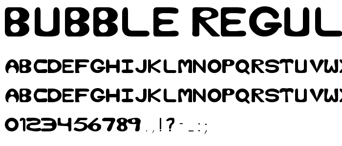 Bubble Regular font
